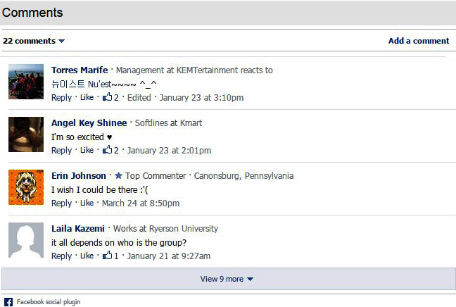 Social media event marketing - Facebook commenting